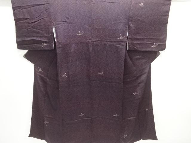 JAPANESE KIMONO / ANTIQUE KIMONO / TAISHO ROMAN STYLE / SILK / KINSHA / ORIGAMI CRANE